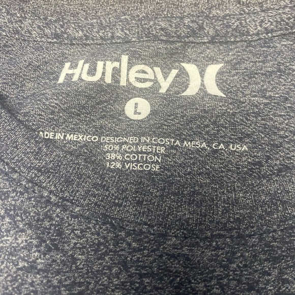 Hurley Men's Varsity Script Tee T-Shirt Gray Size Large - Picture 3 of 5